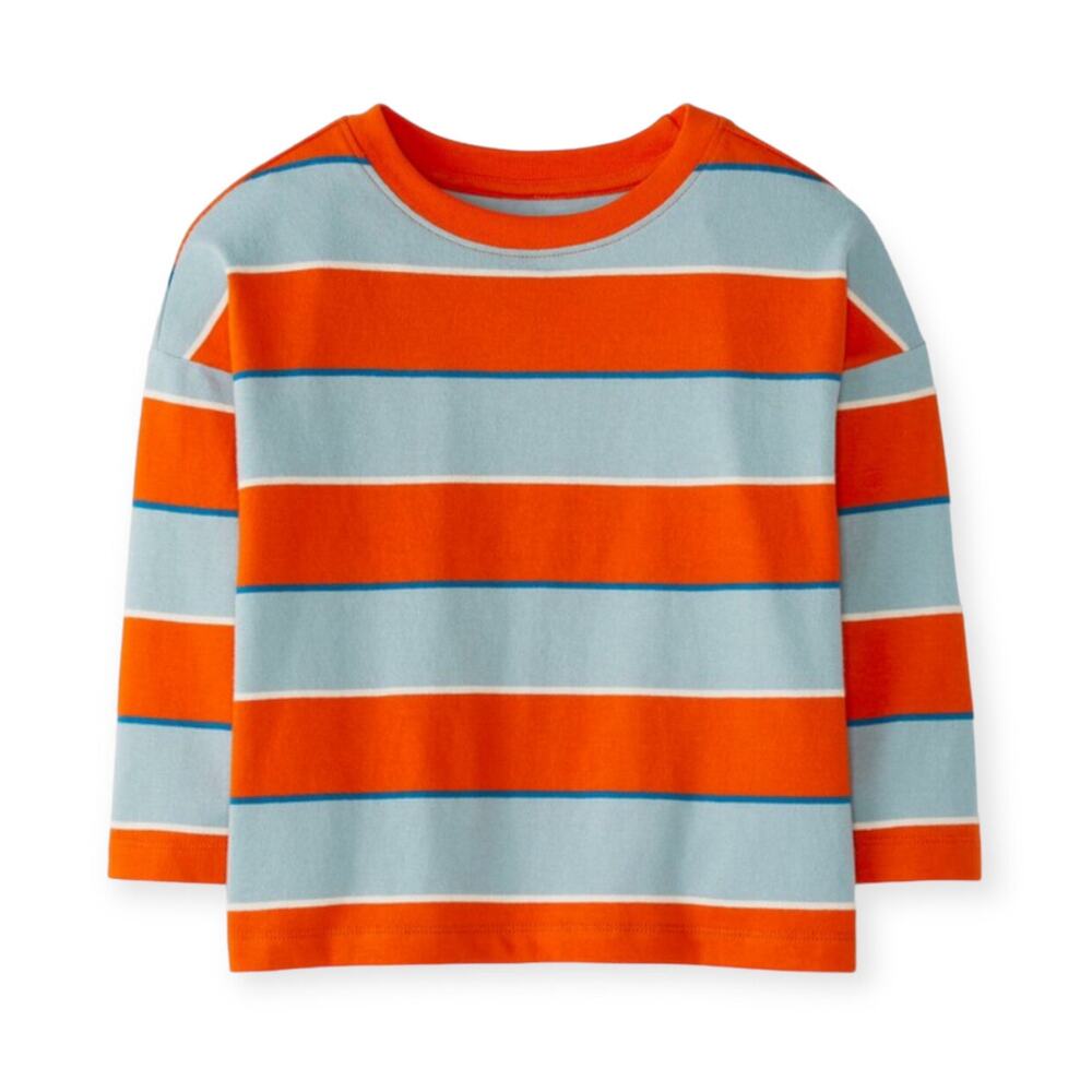 Hanna Andersson NWT Striped Long Sleeve Boxy Tee. Size 6-7